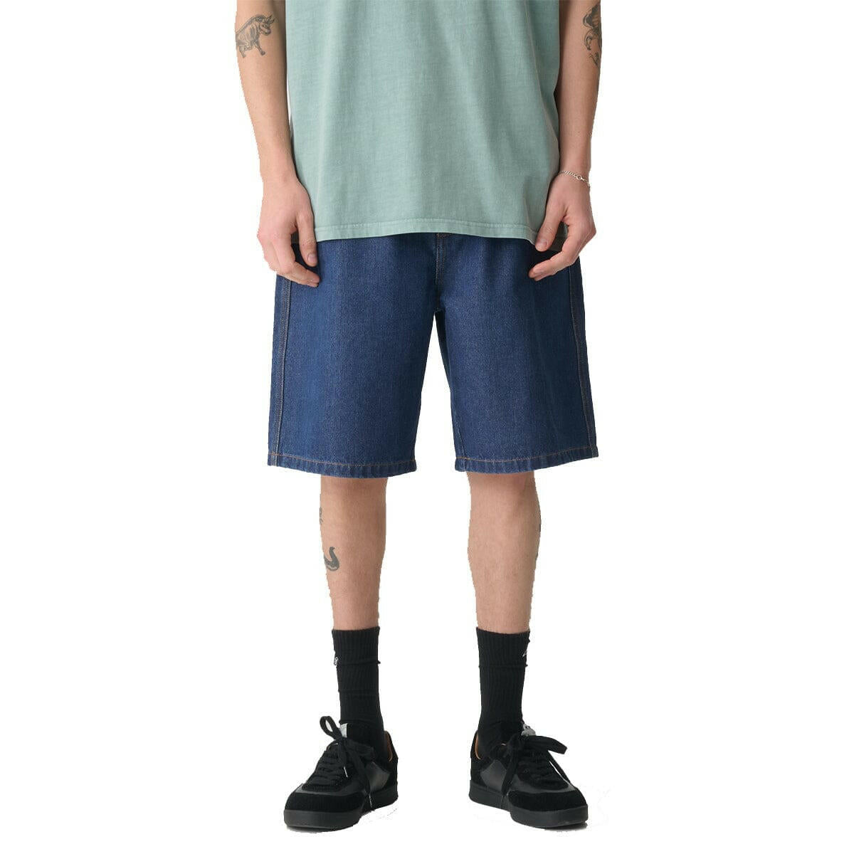 S/Double - Denim Standard Shorts Blue Denim.