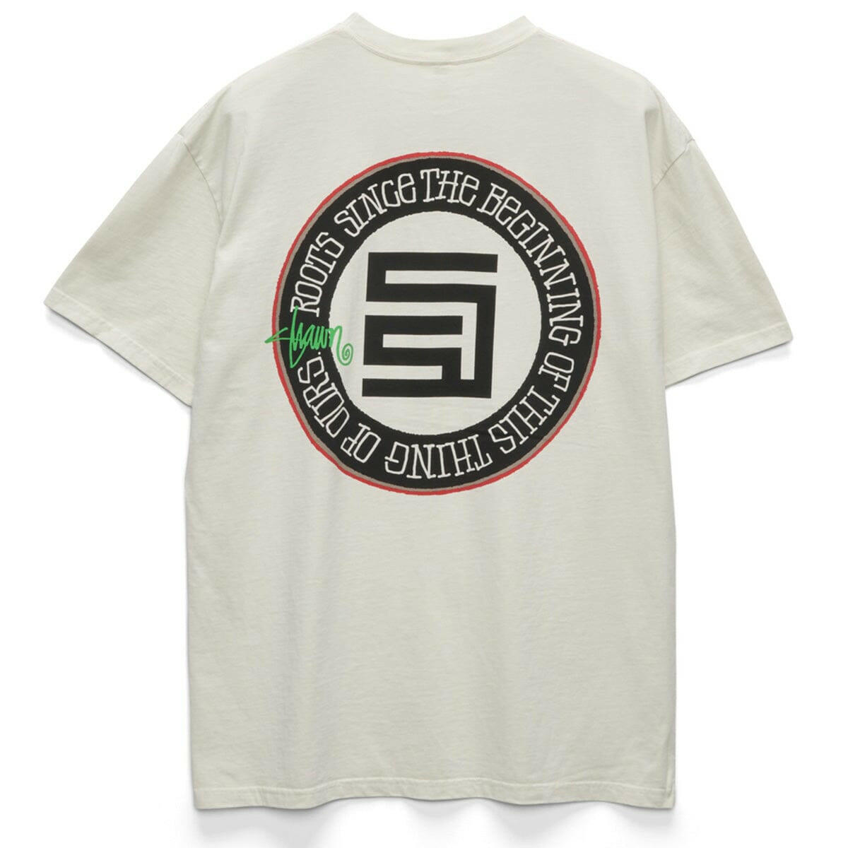 S/Double - Roots Dot Tee Washed White.