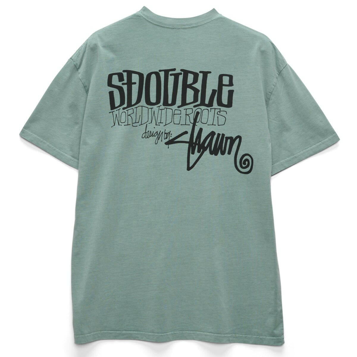 S/Double - World Wide Roots Tee Washed Sage.