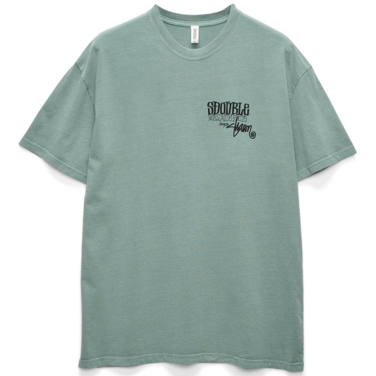 S/Double - World Wide Roots Tee Washed Sage.