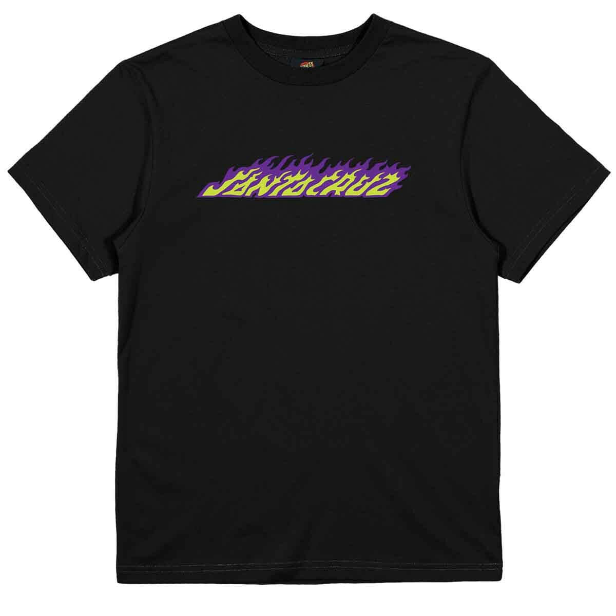 Santa Cruz - Flame Strip Hand Youth Tee Black.