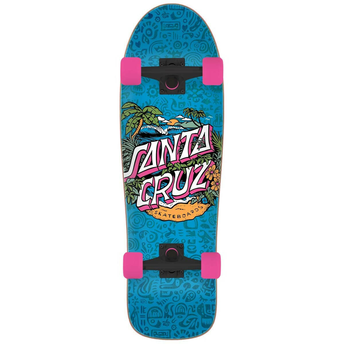 Santa Cruz - Aloha Dot Cruiser 9.7 Complete Skateboard.