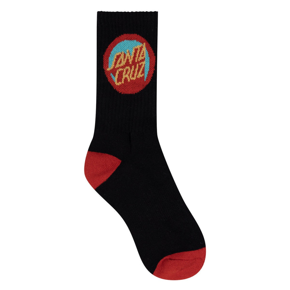 Santa Cruz - Bold Shadow Dot Youth Crew Socks 4 Pack Black/White/Grey - detail view