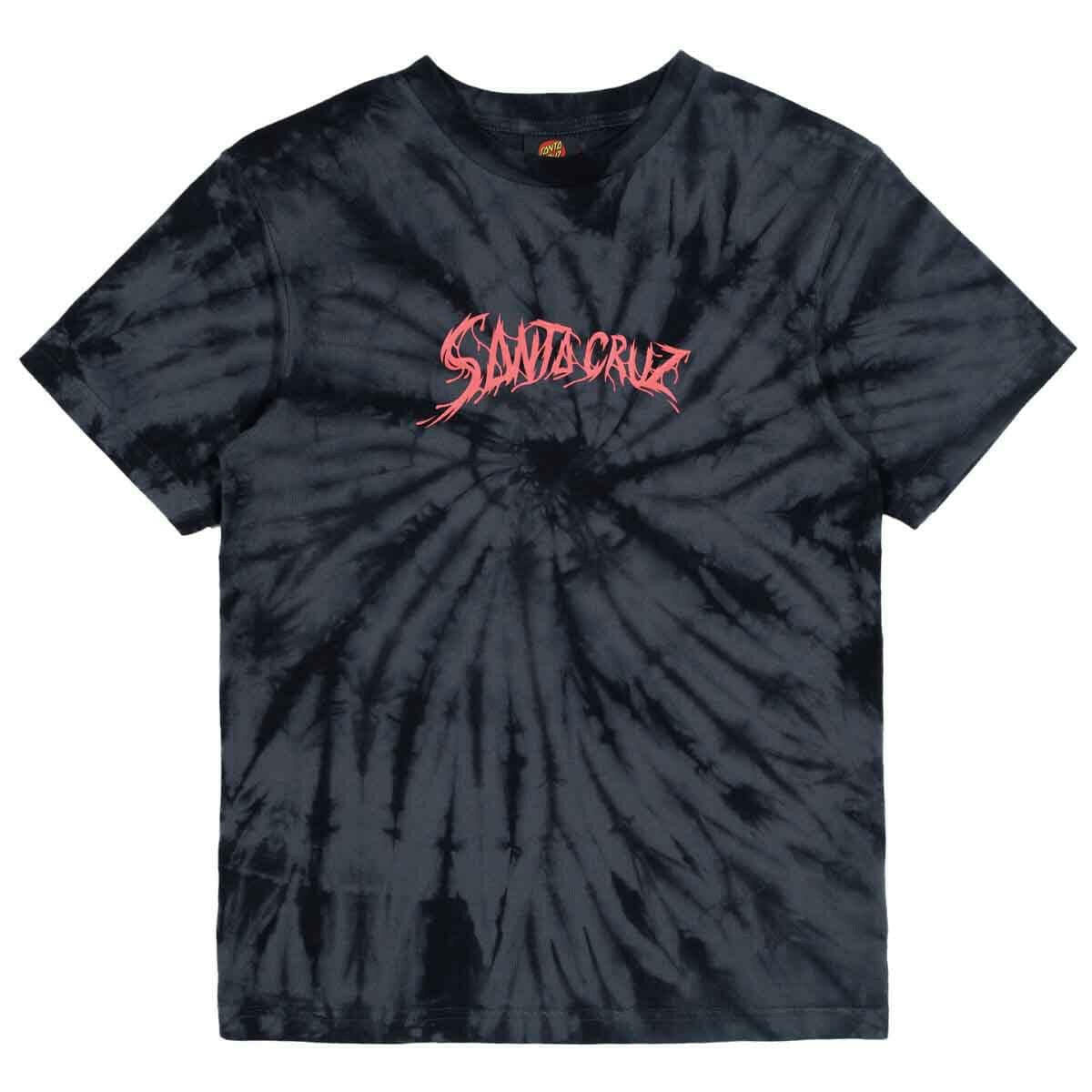 Santa Cruz - Bone Slasher Youth Tee Black Tie Dye.