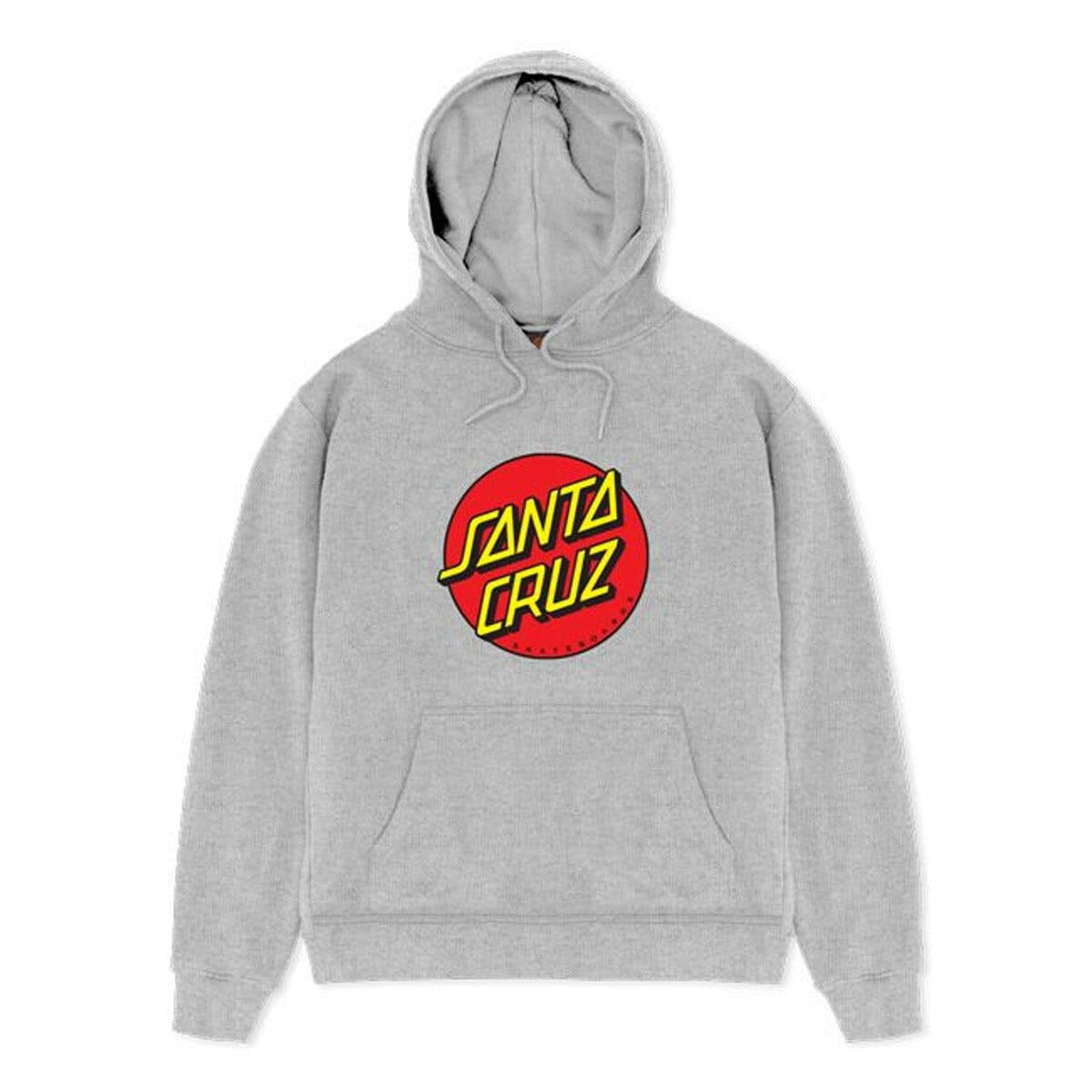 Santa Cruz - Classic Dot Front Youth Hoodie Grey Marle.