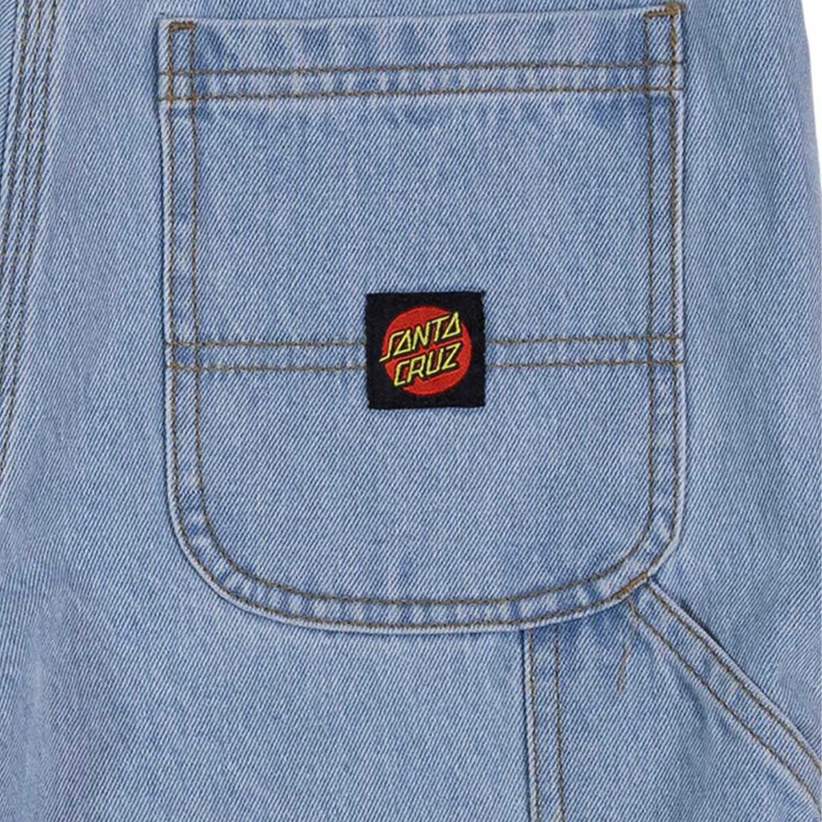 Santa Cruz - Classic Dot Youth Carpenter Shorts Light Washed Indigo.
