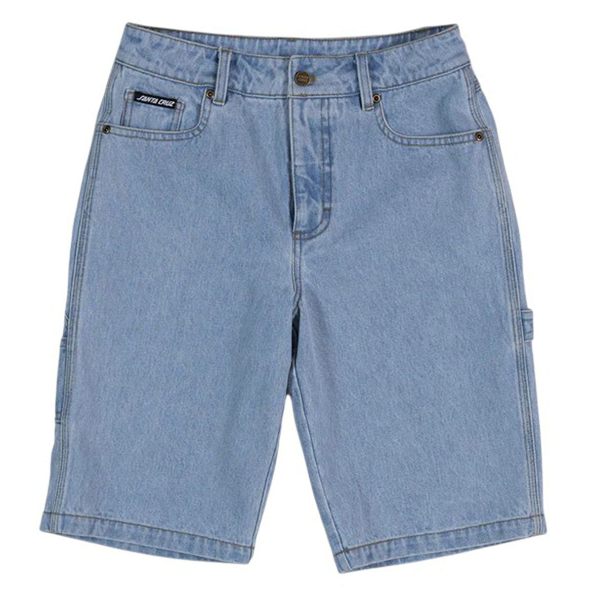 Santa Cruz - Classic Dot Youth Carpenter Shorts Light Washed Indigo.