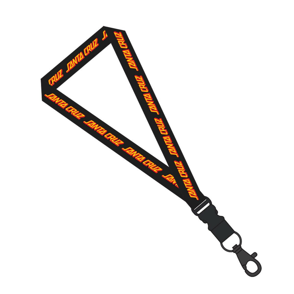 Santa Cruz - Classic Strip Lanyard Black.