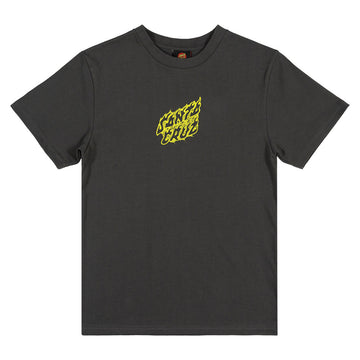 Santa Cruz Crossbone Dot Mono Centre Youth Tee Onyx Front