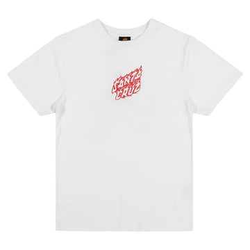 Santa Cruz Crossbone Dot Mono Centre Youth Tee White Front