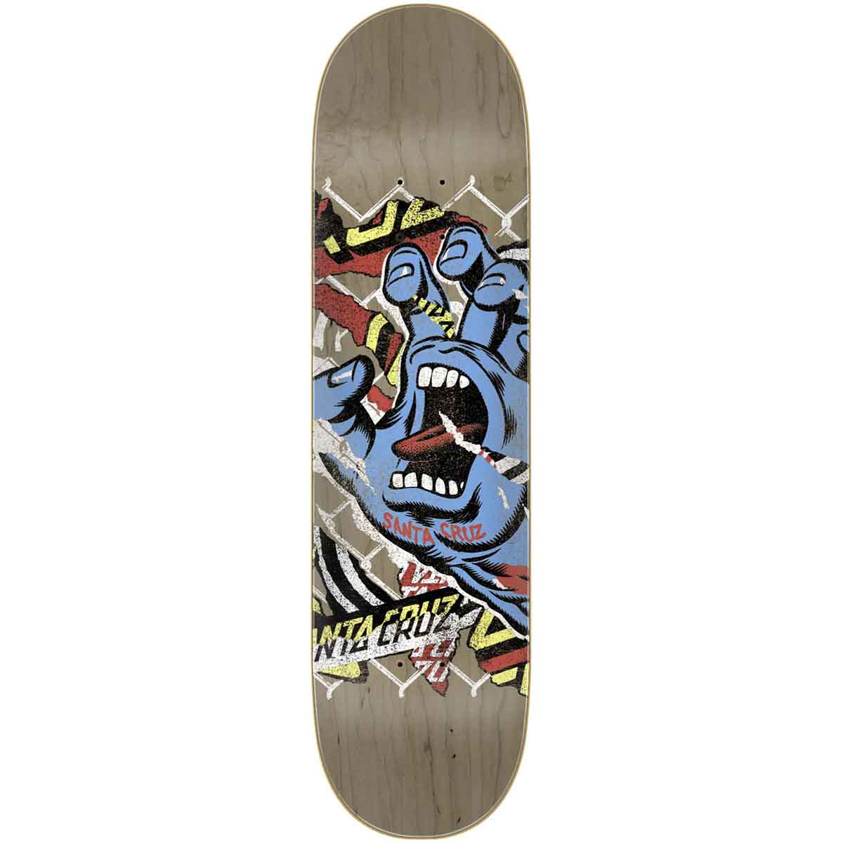 Santa Cruz Damaged Hand 8.25 Skateboard Deck