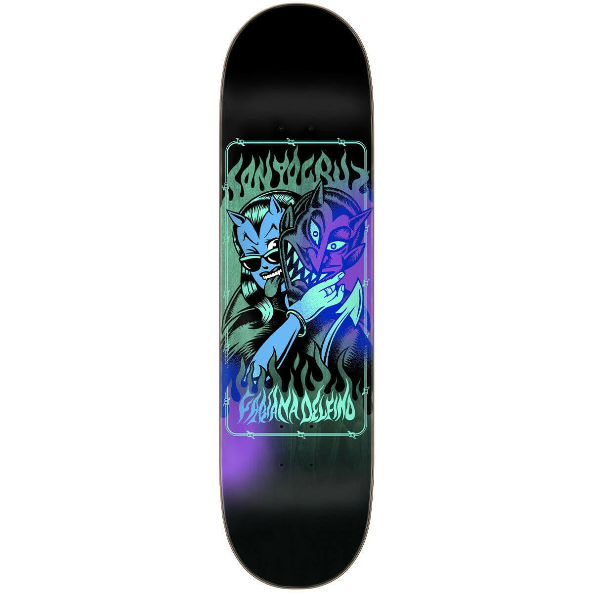 Santa Cruz - Fabiana Delfino Devil Mask 8.25 Skateboard Deck.