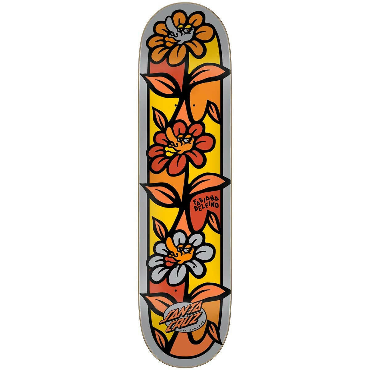Santa Cruz - Fabiana Delfino Flower Crew 8.0 Skateboard Deck.