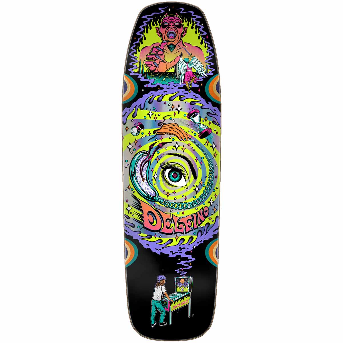 Santa Cruz Fabiana Defino Pinball Vision 9.14 Skateboard Deck