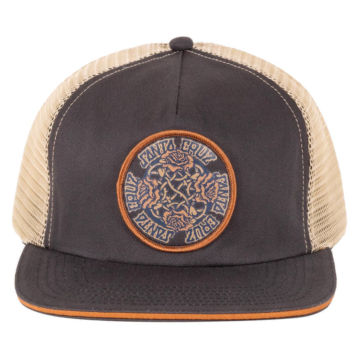Santa Cruz - Dressen Evo Roses Patch Trucker Cap Off Black - pack view