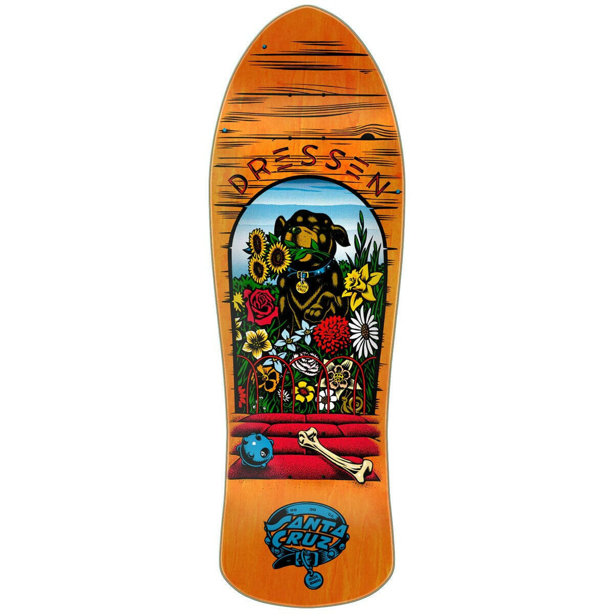 Santa Cruz - Eric Dressen Pup 9.5 Reissue Skateboard Deck.