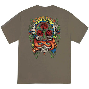 Santa Cruz - Dressen Rose Crew Three Tee Dusty Brown.