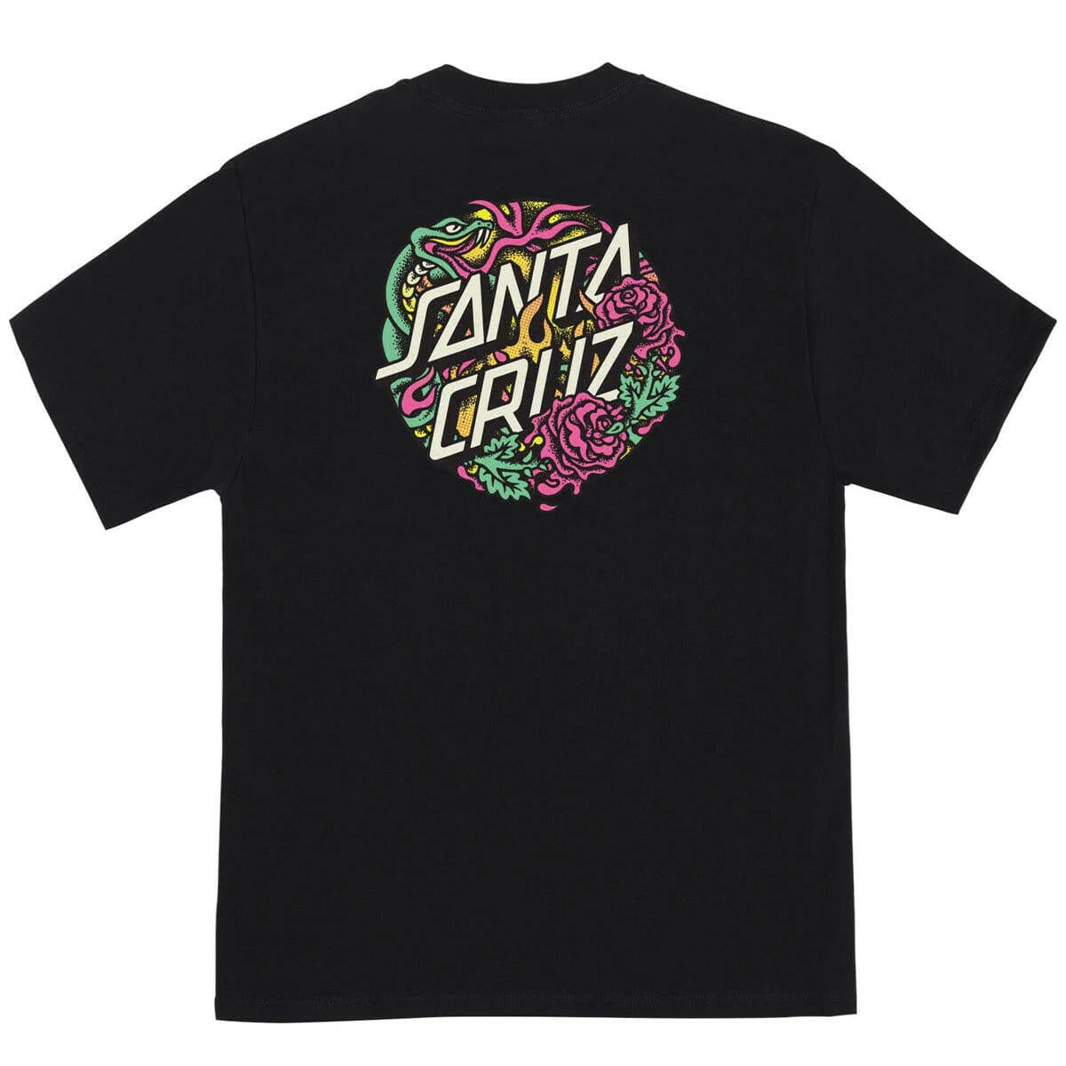 Santa Cruz - Dressen Rose Crew Two Tee Black.