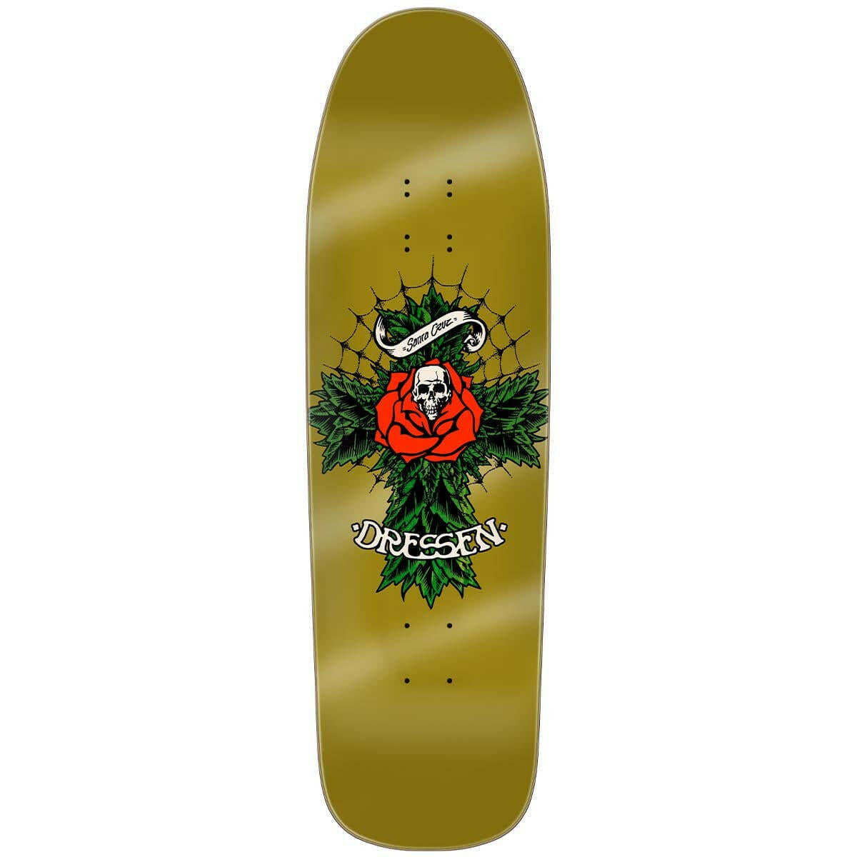 Santa Cruz - Eric Dressen Rose Cross Two 9.31 Skateboard Deck.