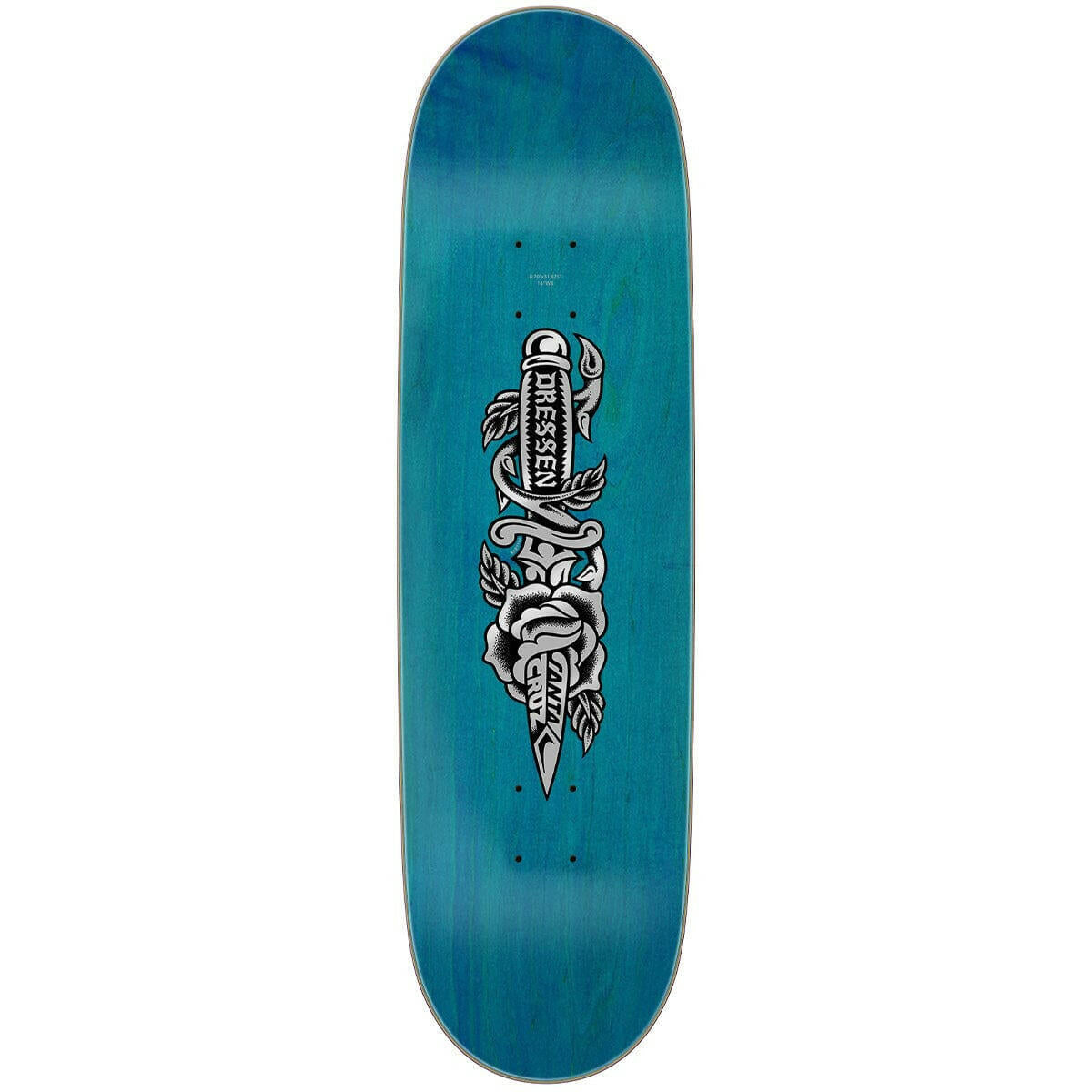 Santa Cruz - Eric Dressen Rose Dagger White 8.7 Skateboard Deck.