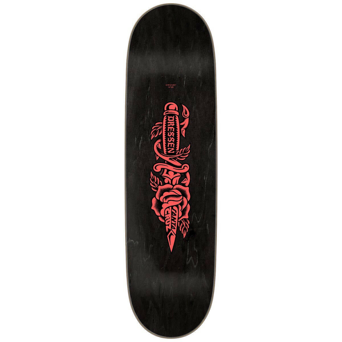 Santa Cruz - Eric Dressen Rose Dagger 8.7 Skateboard Deck.