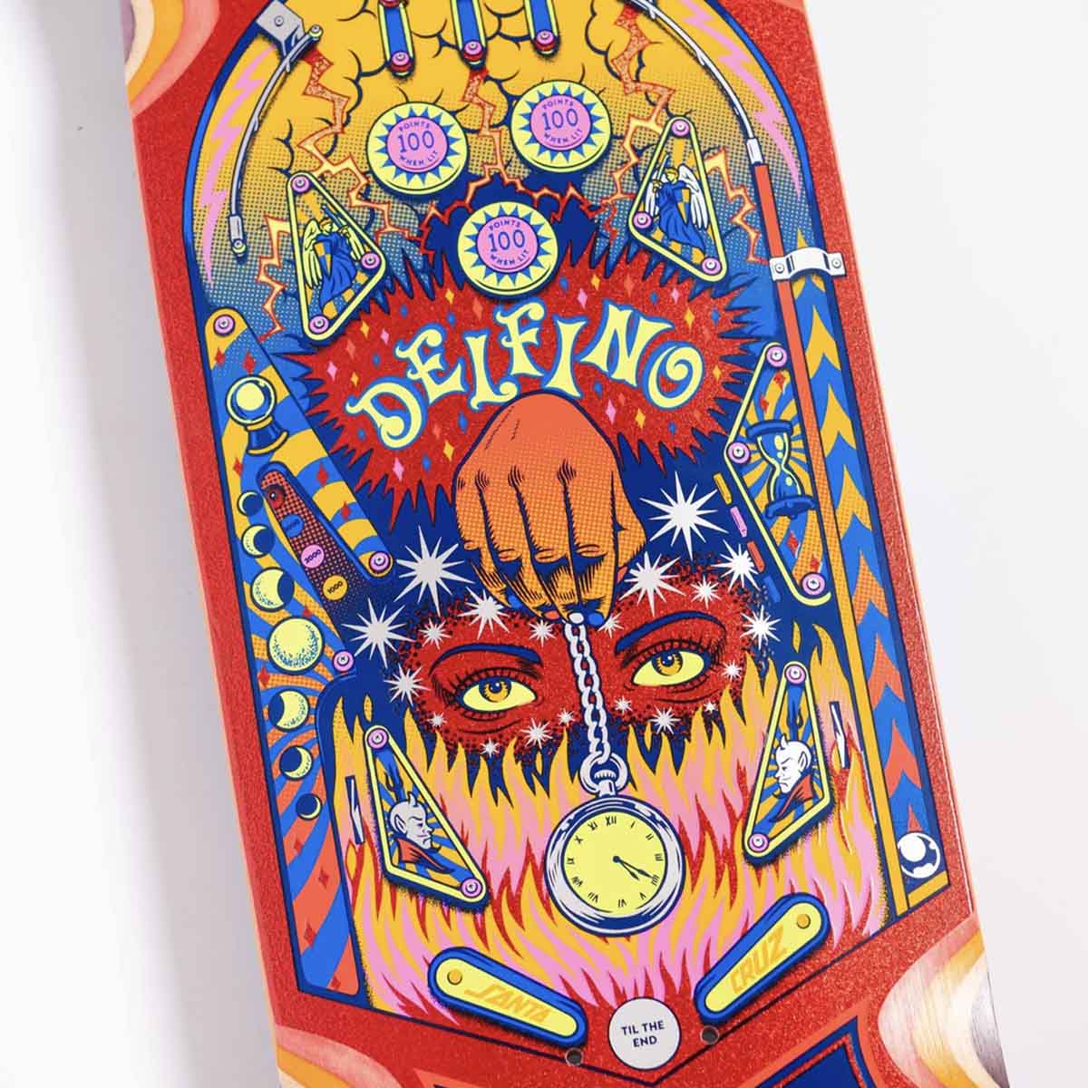 Santa Cruz Fabiana Defino Pinball 9.14 Skateboard Deck Detail
