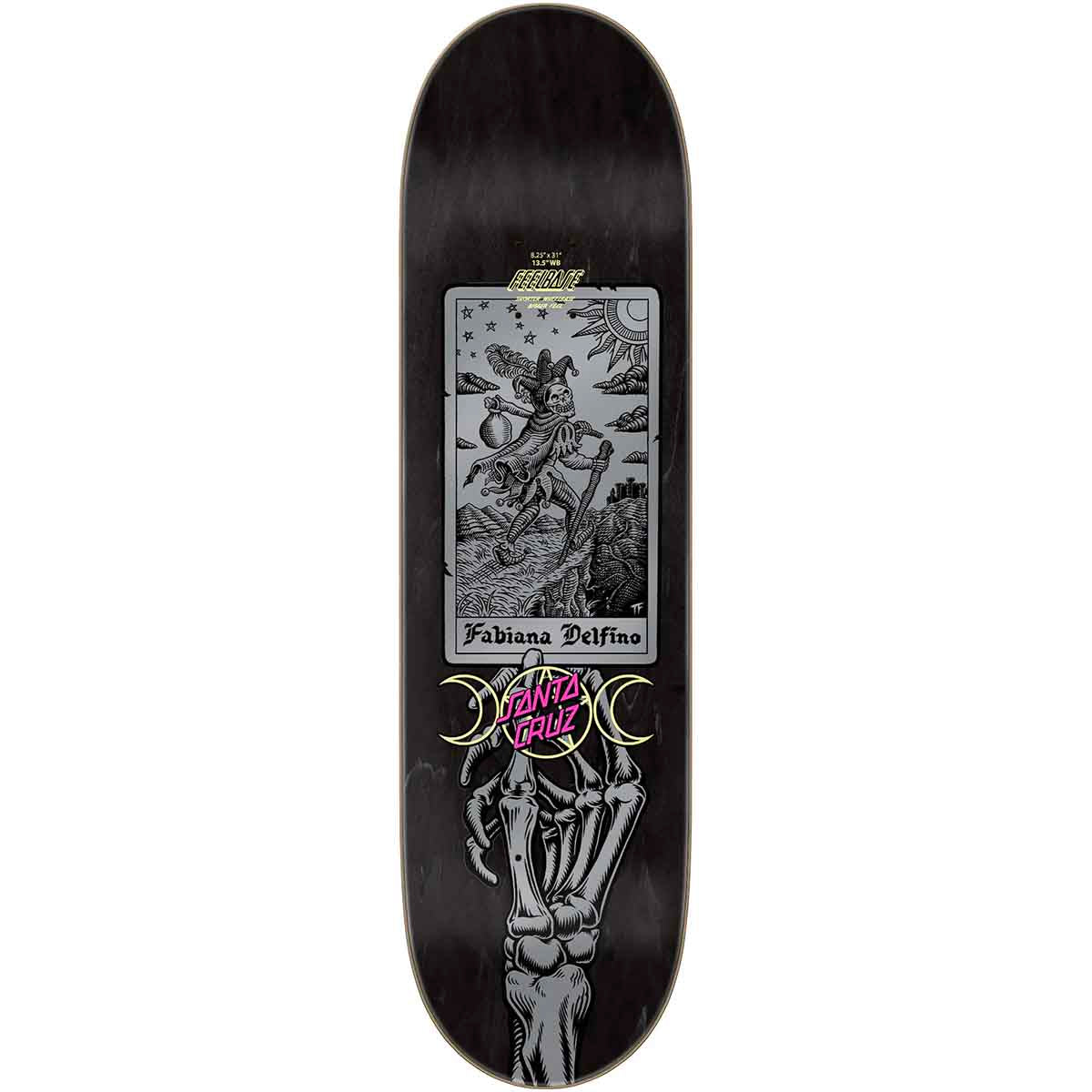 Santa Cruz Fabiana Delfino Tarot Remix FeelBase 8.25 Skateboard Deck Top