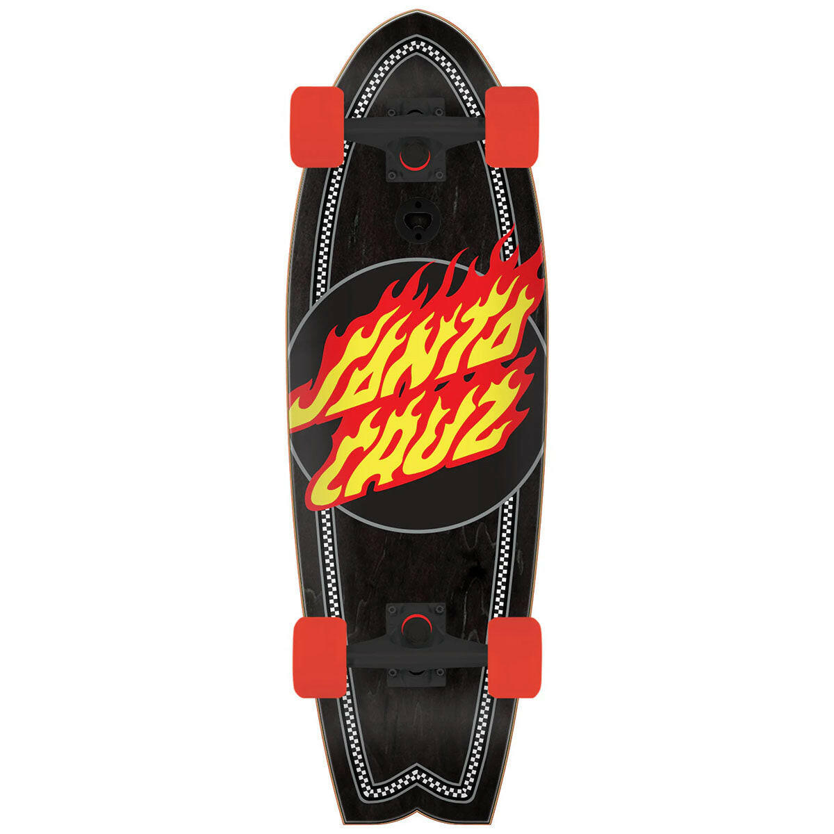 Santa Cruz - Flame Dot Check Cruiser 8.81 Complete Skateboard.