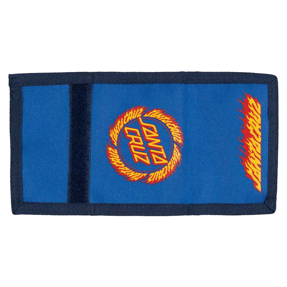 Santa Cruz Flame Ringed Dot Velcro Wallet Open