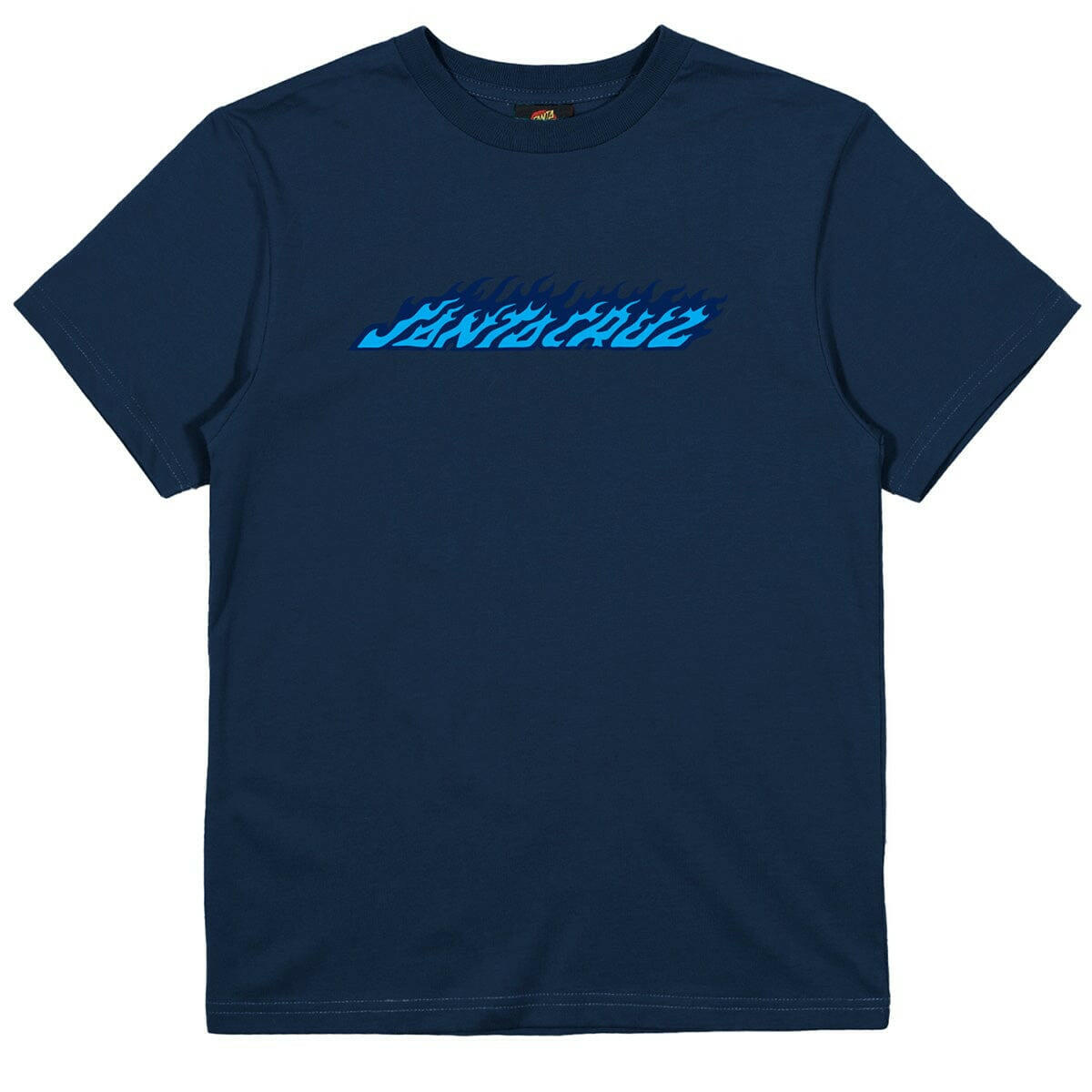 Santa Cruz - Flame Strip Hand Youth Tee Navy.