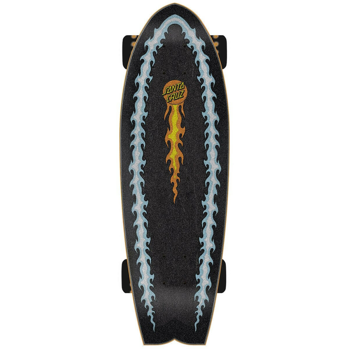 Santa Cruz - Flaming Dice Dot Cruiser 8.81 Complete Skateboard.