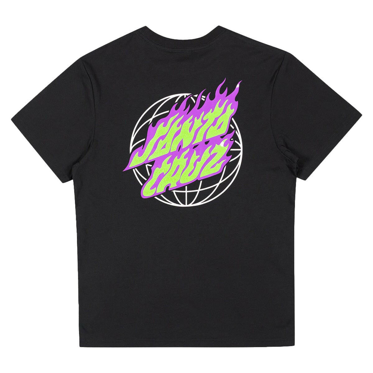 Santa Cruz - Global Flame Dot Youth Tee Black.