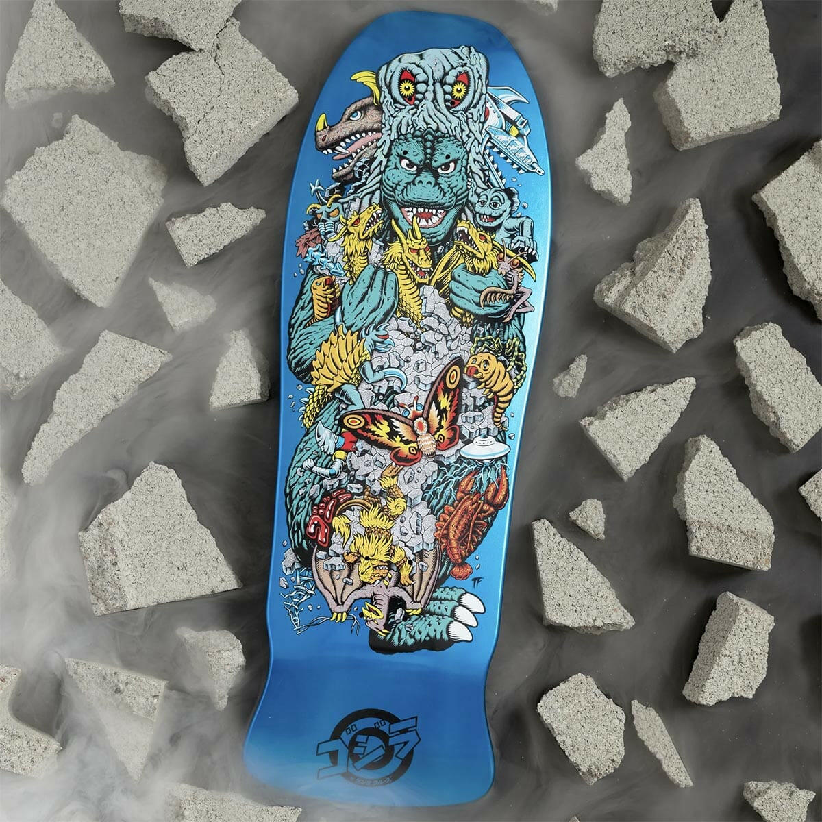 Santa Cruz - Godzilla Kaiju Roskopp 10.125 Skateboard Deck.