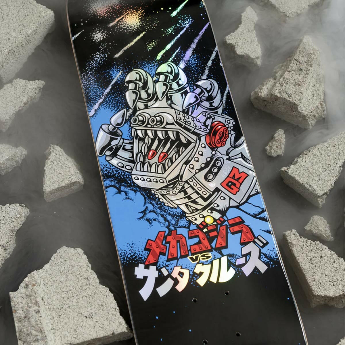 Santa Cruz - Godzilla Mecha Hand 8.0 Skateboard Deck.