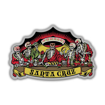 Santa Cruz - Guzman Dead Diners 4.25" Sticker.