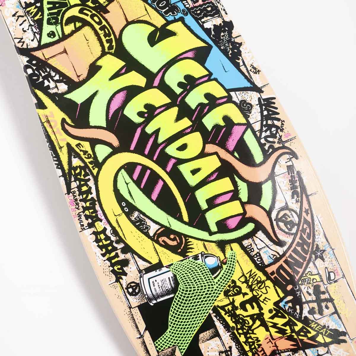 Santa Cruz Jeff Kendall Graffiti 9.69 Reissue Skateboard Deck Detail