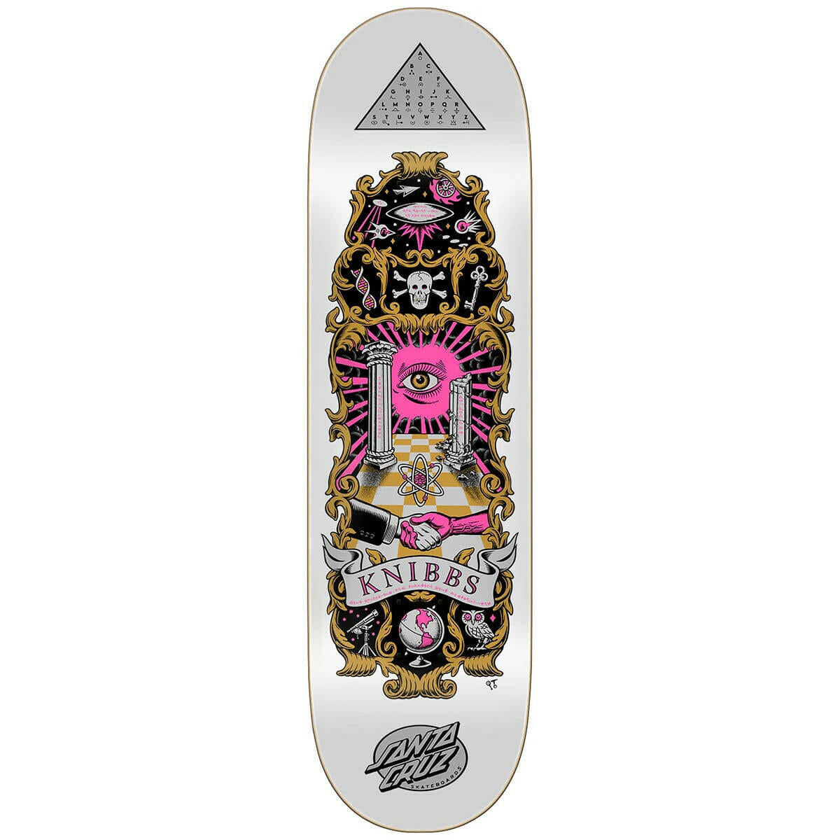 Santa Cruz - Jereme Knibbs Cryptic 8.5 Skateboard Deck.