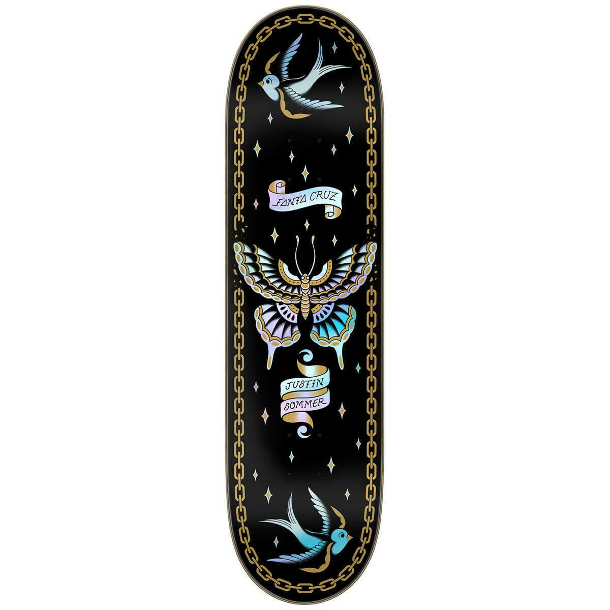Santa Cruz - Justin Sommer Butterfly 8.0 Skateboard Deck.