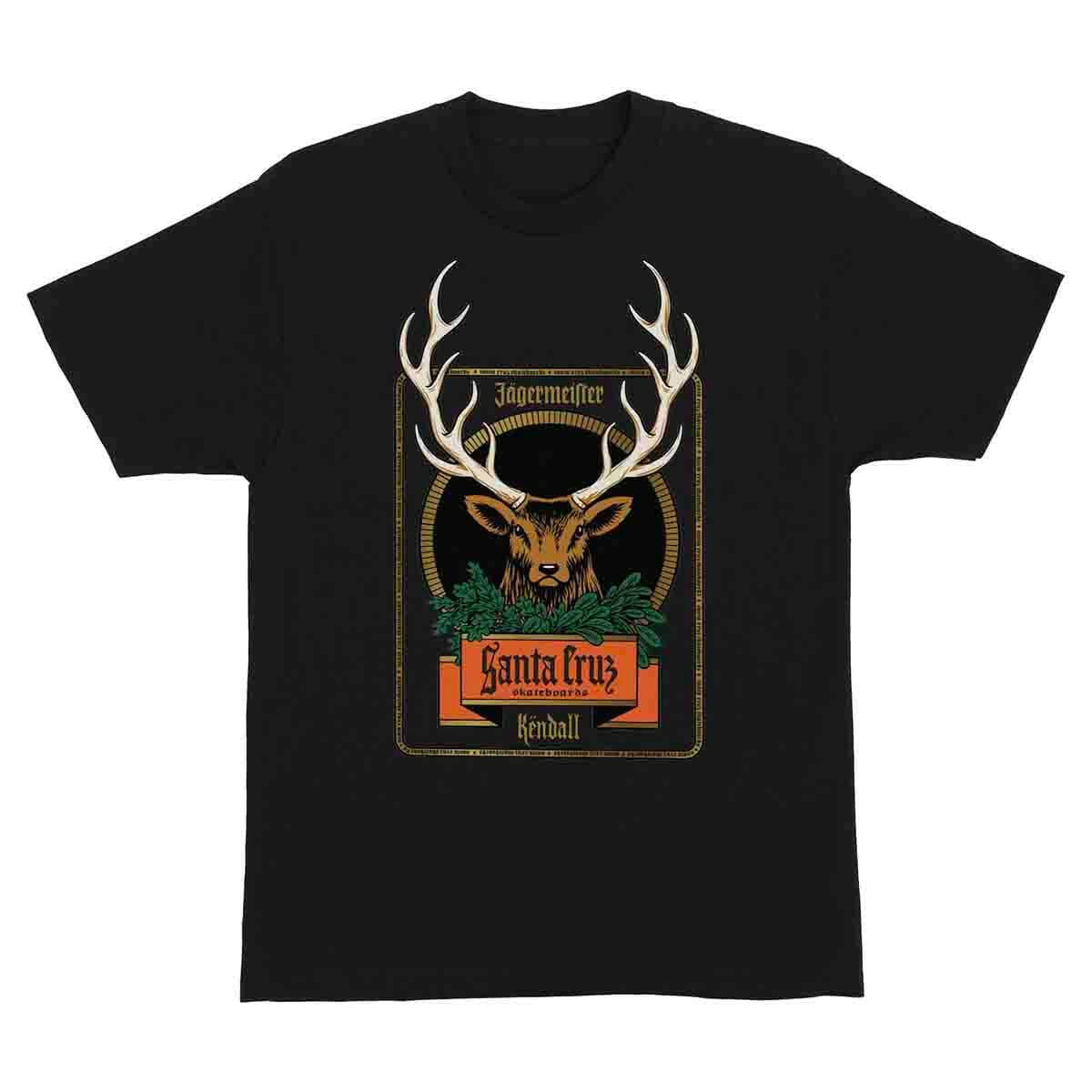 Santa Cruz - Jägermeister Kendall Deer Tee Black.