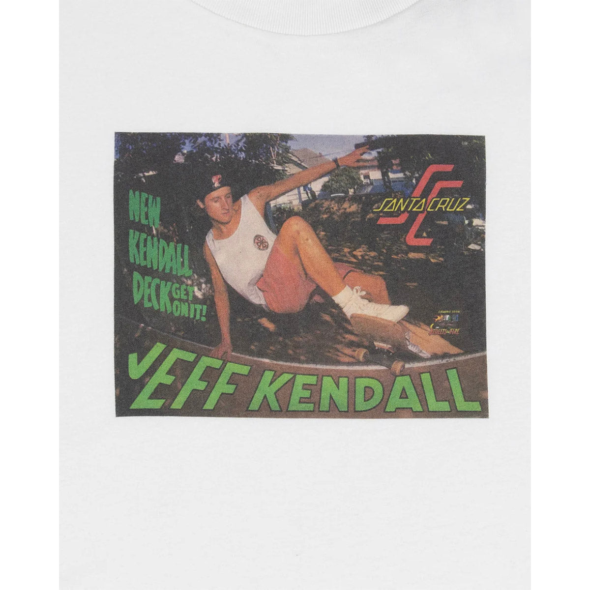 Santa Cruz Kendall Ramp Ad Tee White Front Detail