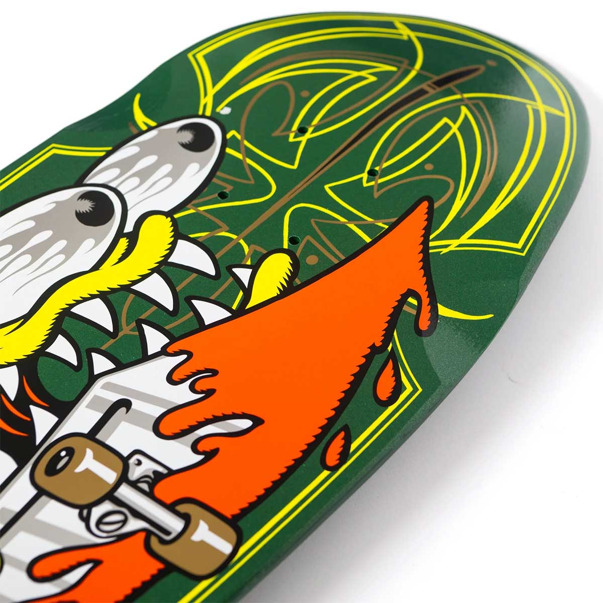 Santa Cruz - Keith Meek Pinstripe Slasher Green 9.23 Skateboard Deck.