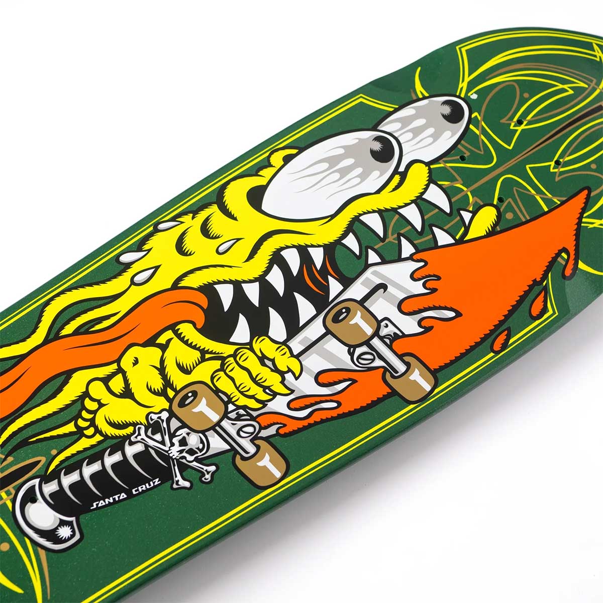Santa Cruz - Keith Meek Pinstripe Slasher Green 9.23 Skateboard Deck.