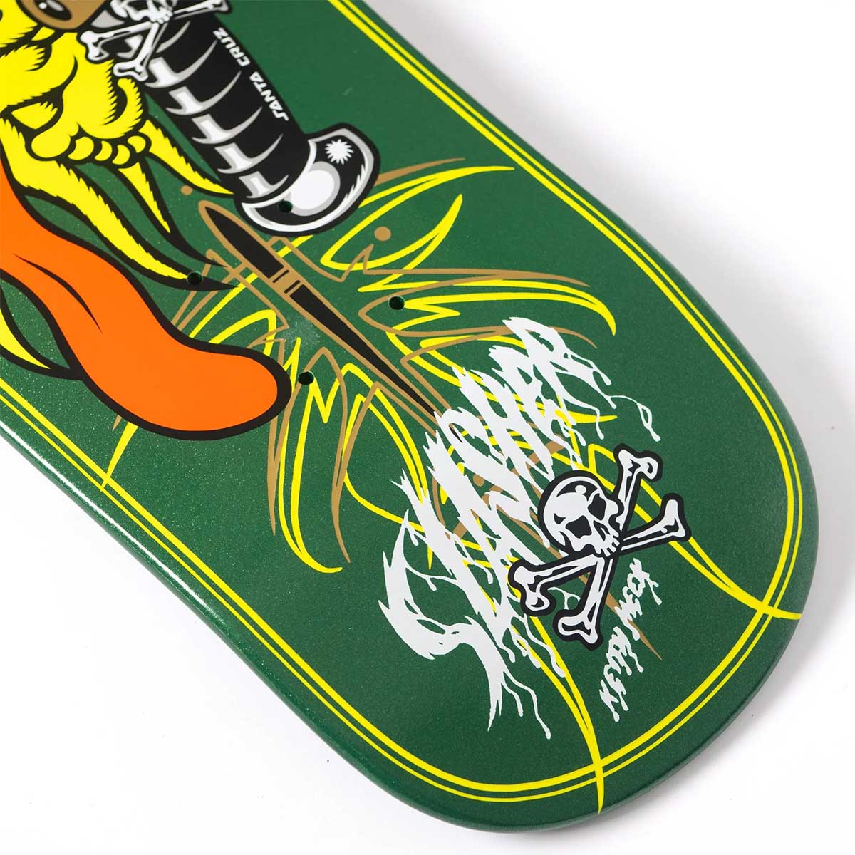 Santa Cruz - Keith Meek Pinstripe Slasher Green 9.23 Skateboard Deck.