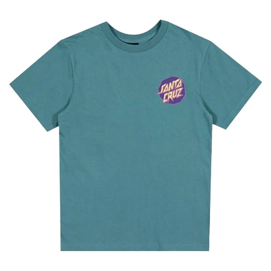 Santa Cruz - Meek Scratched Slasher Youth Tee Teal - front view