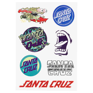 Santa Cruz Multi Logo Sticker Sheet | Stickers Australia