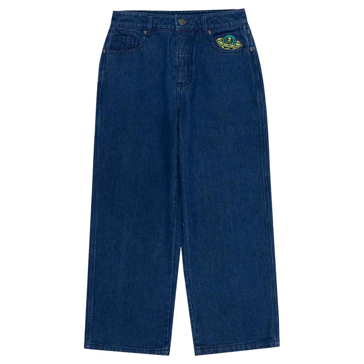 Santa Cruz Multi Stack Alien Youth Jeans Stone Washed Indigo