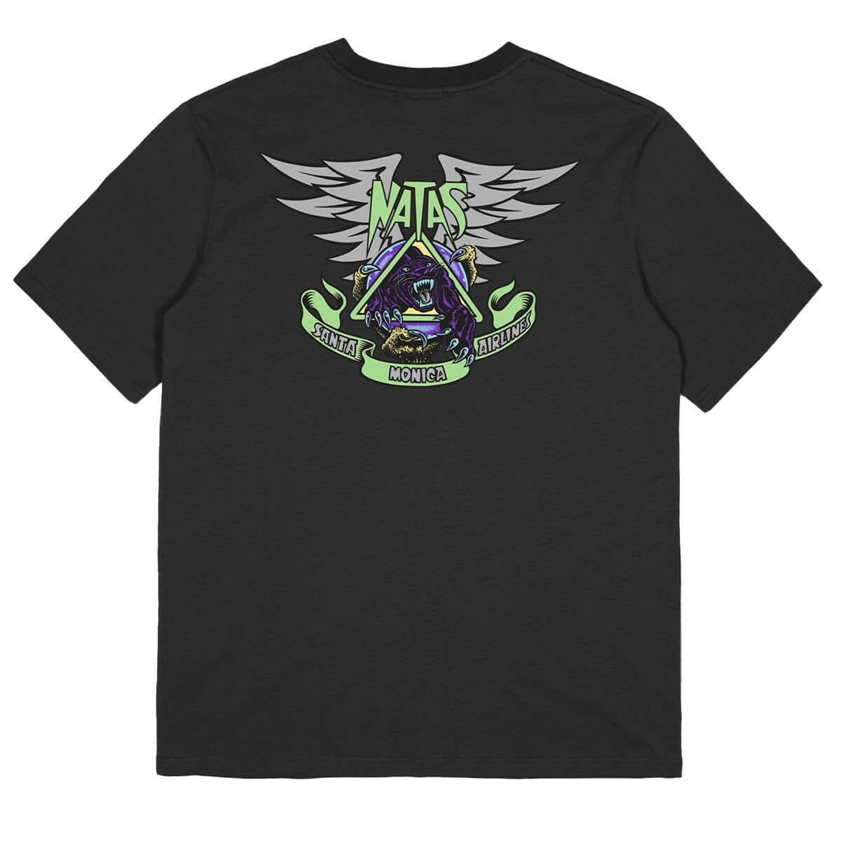 Santa Cruz - Natas Panther Tee Washed Black.
