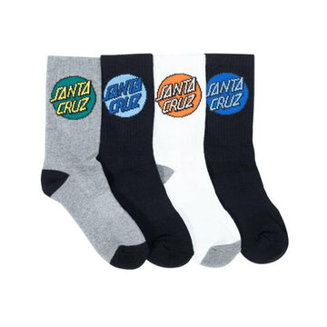 Santa Cruz - Other Dot 4 Pack Youth Socks.