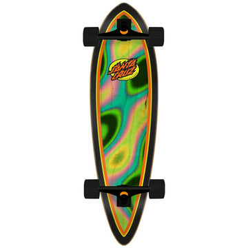 Santa Cruz - Oval Flame Lava Dot Pintail Cruiser 9.2 Complete Skateboard.