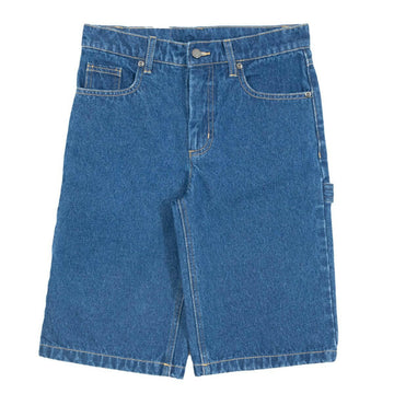 Santa Cruz - Oval Strip Youth Carpenter Shorts Washed Indigo.